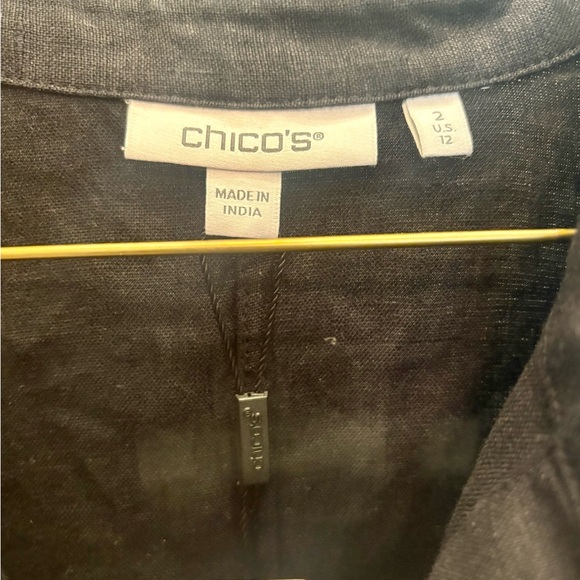 Chico's Linen Black Dress - Picture 2 of 4